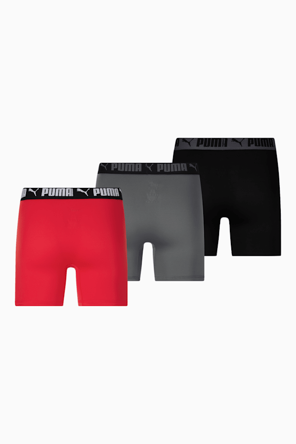 Men's Athletic Boxer Briefs [3 Pack], RED / BLACK, extralarge